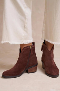 Brunelle | Wildlederstiefeletten in Dunkelbraun