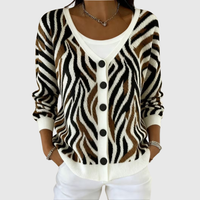 Fiammetta | Strickjacke mit Zebra-Print
