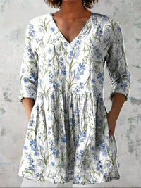 Isabella | Liebliche Blüten V-Ausschnitt-Bluse