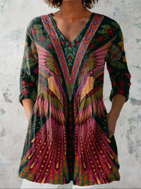 Ruby | Tropenvogel V-Ausschnitt-Bluse