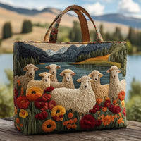 Alpina | Gesteppte Tasche mit Schafen am See