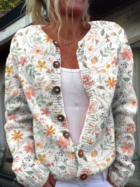 Isadora | Blumen-Cardigan mit Knopfleiste