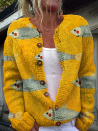 Pearl | Blumen-Cardigan mit Knopfleiste