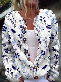 Bethan | Blumen-Cardigan mit Knopfleiste
