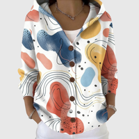 Filomena | Strickjacke mit Kapuze und abstraktem Muster