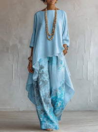 Floriane | Asymmetrisches Blumen-Ensemble Mit Weitem Schnitt