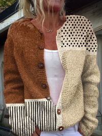 Linnea | Blumen-Cardigan mit Knopfleiste