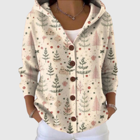 Tullia | Strickjacke mit Kapuze und Tannenmuster