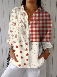 Rosemary | Klassische Patchwork-Bluse