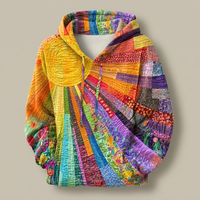 Mirabelle | Wattierter Kapuzenpullover mit Blütenmuster