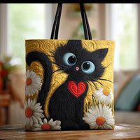 Valentina | Gesteppte Tasche mit Katze und Herz