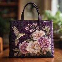 Fiorella | Gesteppte Tasche mit Kolibri und Blüten
