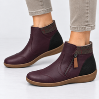Sibylle | Flache Stiefeletten mit Reißverschluss und weicher Sohle