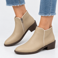 Gwendolin | Leder-Stiefeletten mit Schnalle im Herbst-Look
