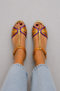 Viviana | Bunte Sandalen mit T-Steg