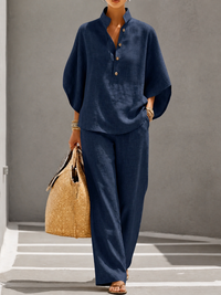 Paloma | Weites Palazzo-Set Mit Lässigem Hemd