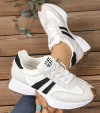 Vittoria | Retro-Sneaker in Weiß-Schwarz