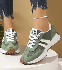 Delfina | Retro-Sneaker in Salbeigrün