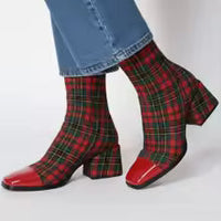 Carline | Stiefeletten im Karo-Look