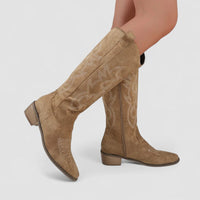 Doriana | Kniehohe Westernstiefel mit Ziernaht
