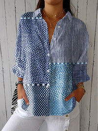 Pamela | Patchwork-Bluse im Maritim-Look