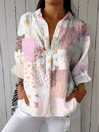 Judith | Patchwork-Bluse in Pastell
