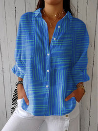 Alison | Blau gestreifte Bluse