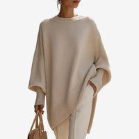 Helene | Drapierter Poncho mit asymmetrischem Schnitt