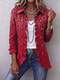 Gaëlle | Boho-Jacke mit Paisleymuster im Rotverlauf