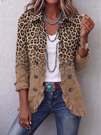 Donatienne | Leoparden-Jacke im Vintage-Look in Camel
