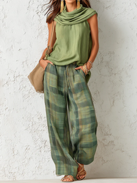 The Marlowe | Zweiteiliges Set aus Bluse und weiter Hose