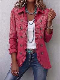Iseult | Paisley-Jacke im Vintage-Look in Altrosa
